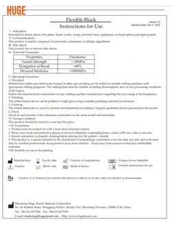 Product Instructions for Use-Flexible Block