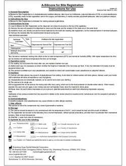 HUGE A Silicone For Bite Registration Introduction For Use