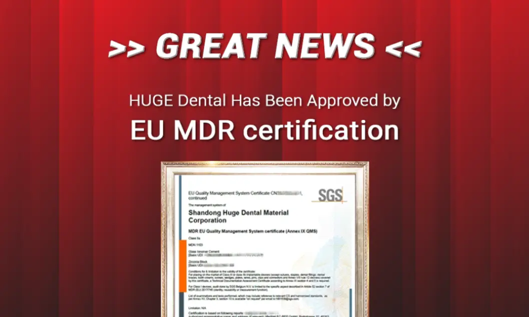 Breaking News: HUGE Zirconia Block and Glass Ionomer Cement Achieve EU MDR Certification!
